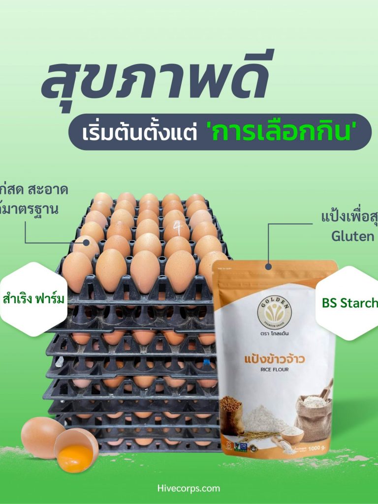 แป้งและไข่ไก่ วัตถุดิบพื้นฐานสุขภาพที่ดีที่เลือกได้ แป้งและไข่ไก่ วัตถุดิบพื้นฐานสุขภาพที่ดีที่เลือกได้