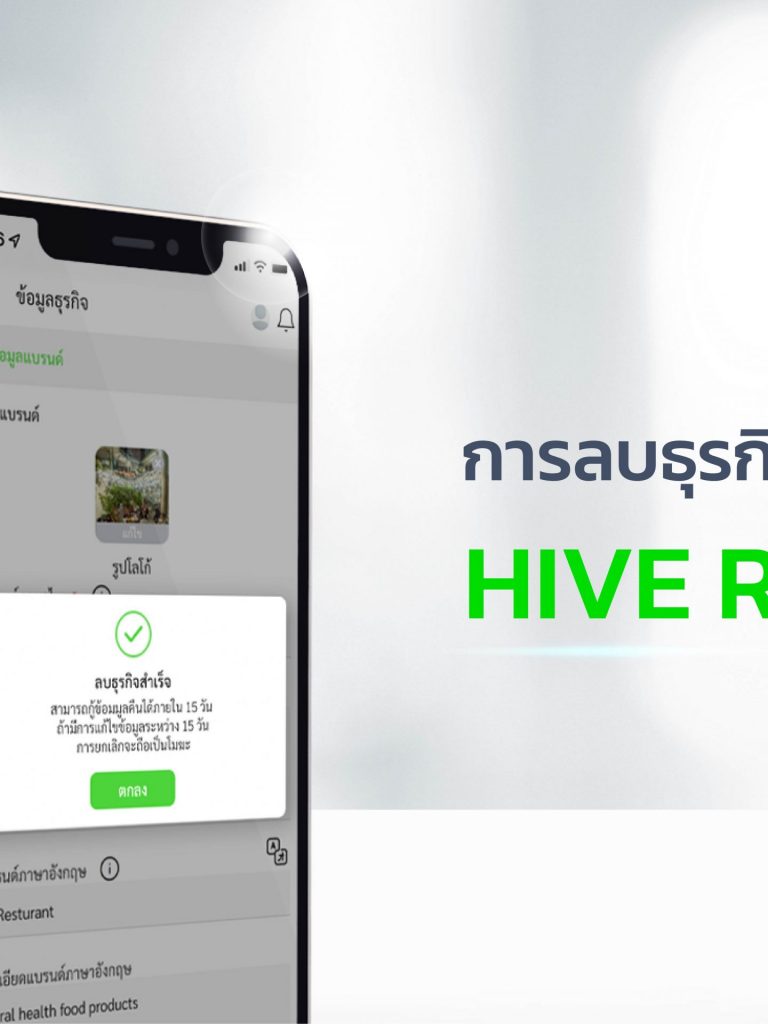 คู่มือ การลบธุรกิจ HIVE RI คู่มือ การลบธุรกิจ HIVE RI