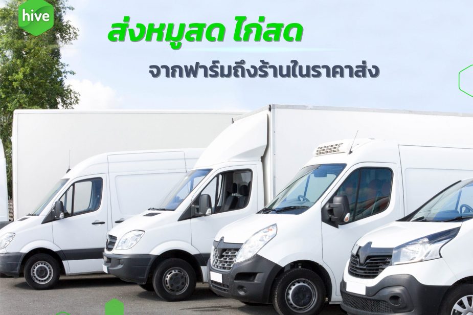 บริการส่งของสดจากฟาร์ม หมูสด ไก่สด ถึงร้านอาหารในราคาส่ง บริการขนส่ง หมูสด ไก่สด